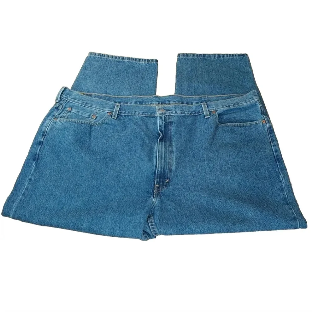 Levi's 550 Jeans Blue Denim Zip Fly Bootcut Leg High Rise Relaxed Fit Men 50/30